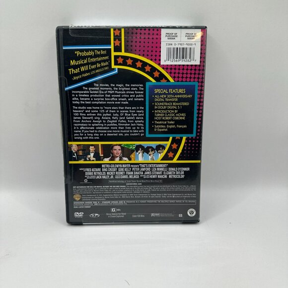 Thats Entertainment DVD 30th Anniversary Metro Goldwyn Mayer Musical Digital - Picture 2 of 3